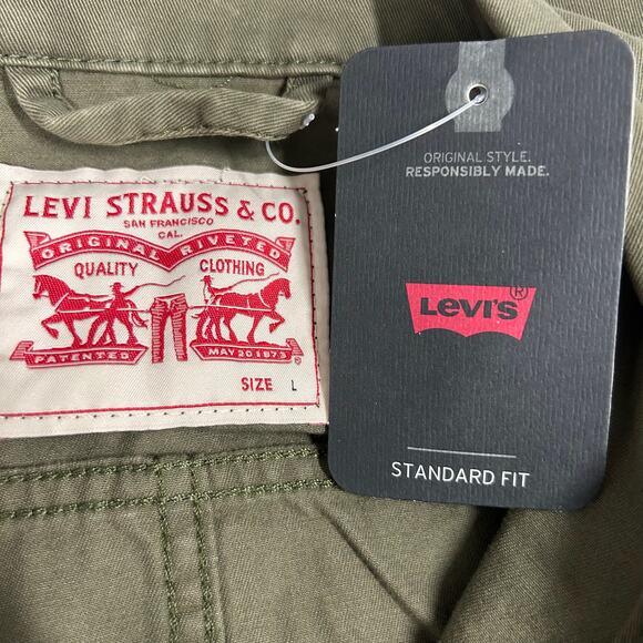 Levi's Premium ICONIC JUMPSUIT military green olive Women’s Size L NWT - Picture 6 of 9